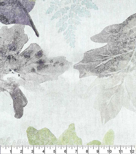 Meadow Leaves Mauve Cotton Canvas Fabric, , hi-res, image 2