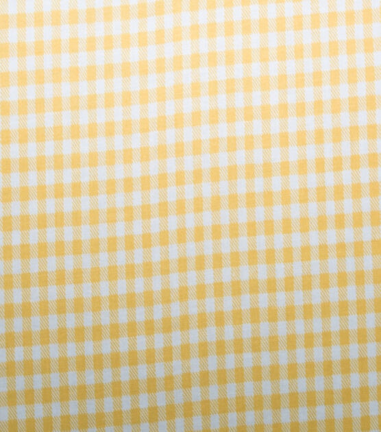Yellow Gingham Quilt Cotton Fabric by Keepsake Calico