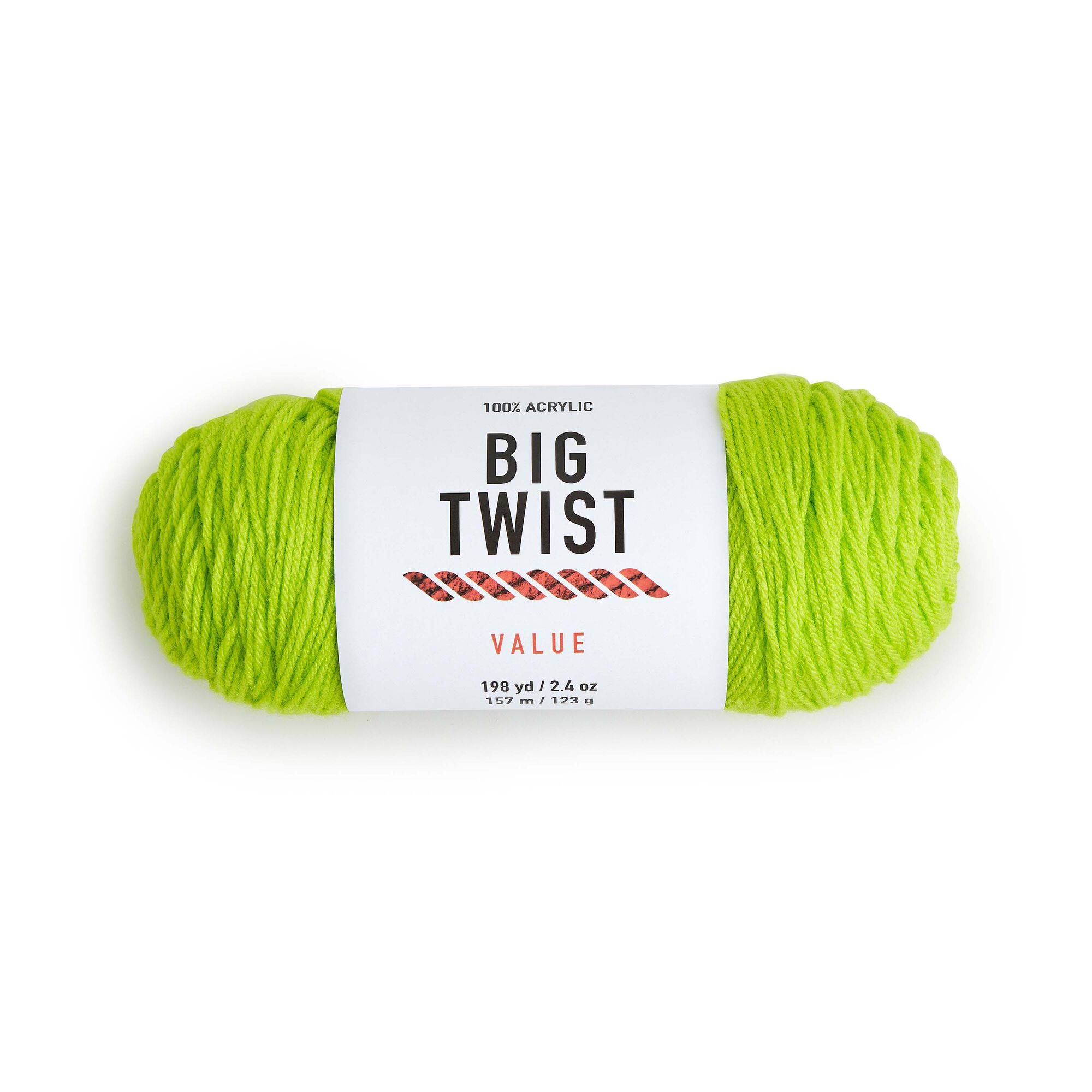 Solid Worsted Acrylic 380yd Value Yarn by Big Twist, Slime, hi-res