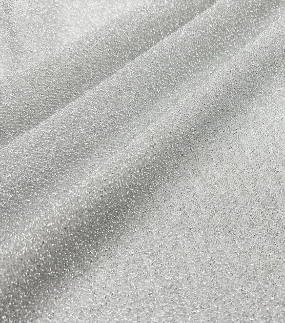 Metallics Knit Fabric Silver and White, , hi-res, image 2