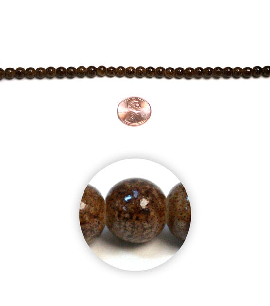 Brown Small Round Glass Strung Beads by hildie & jo