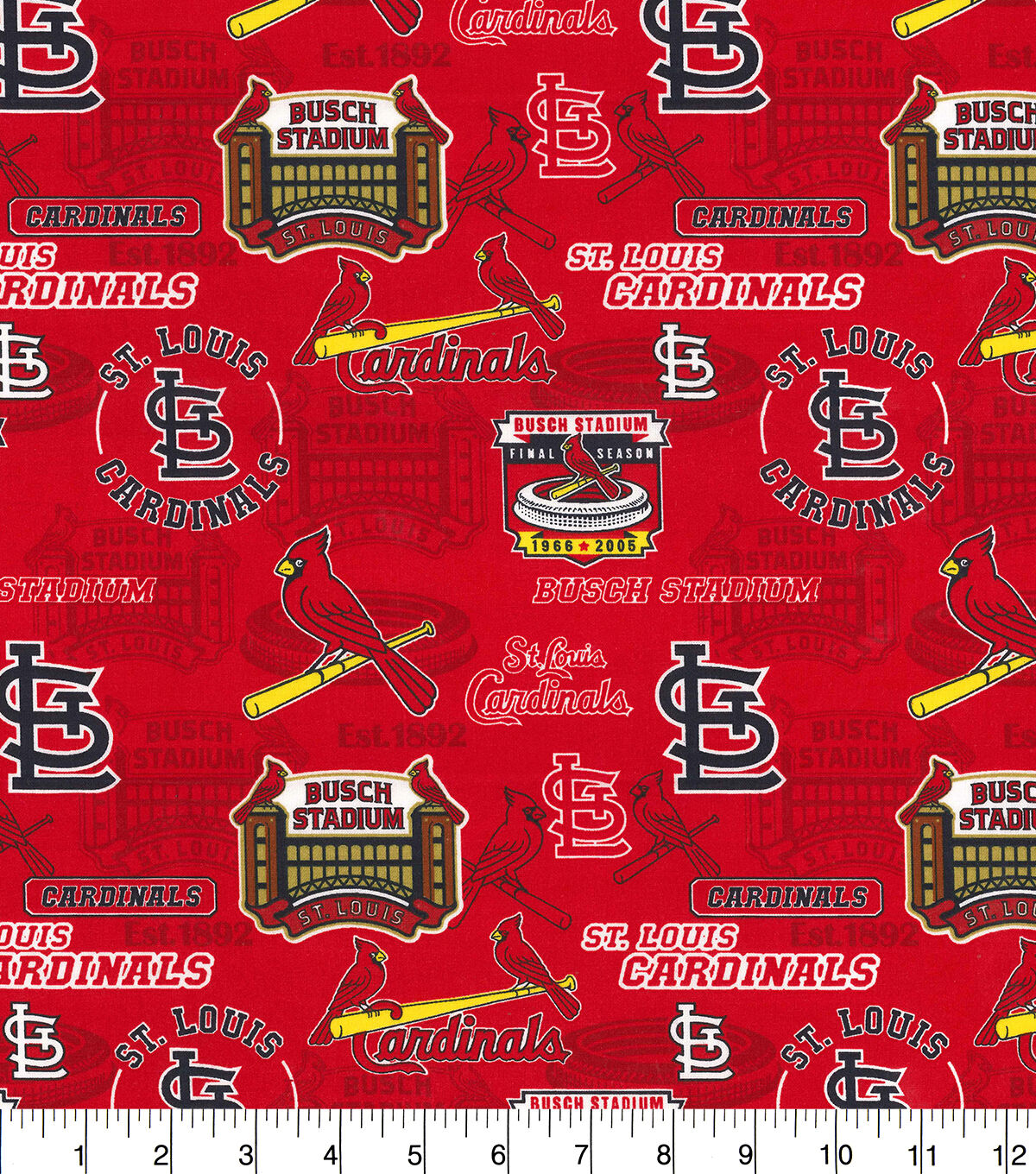 Fabric Traditions St. Louis Cardinals Cotton Fabric Stadium by