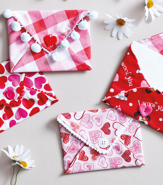 Reusable Valentine Fabric Envelopes