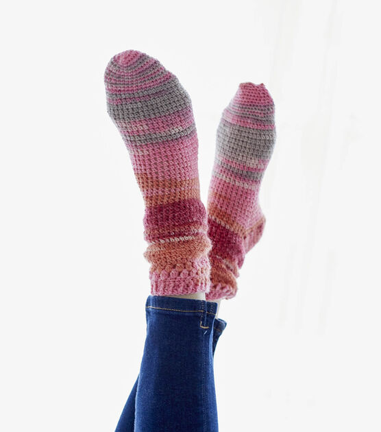 Lion Brand Mani-Pedi Bush Hill Crochet Socks