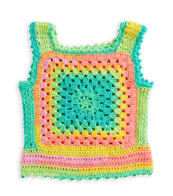 Red Heart Granny Square Crochet Retro Top, image 2