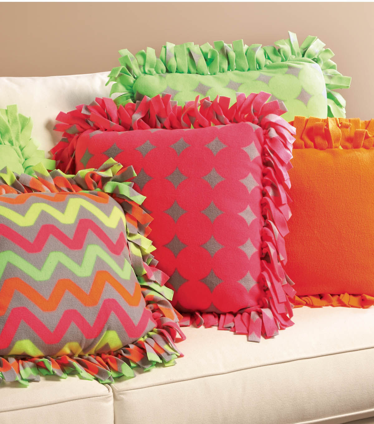 no sew fleece pillow kits