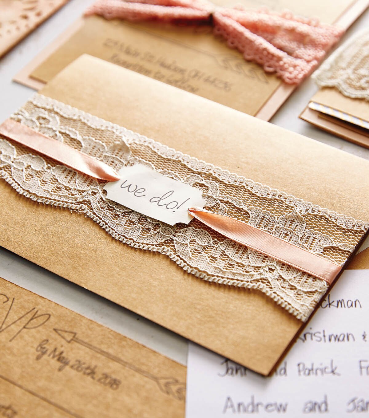 Rustic Autumn Charm Pack of 70 Personalised Wedding Envelope Seals 