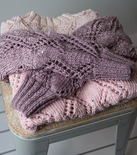 How To Make Sunset Nights Diamond Lace Sweater Online | JOANN