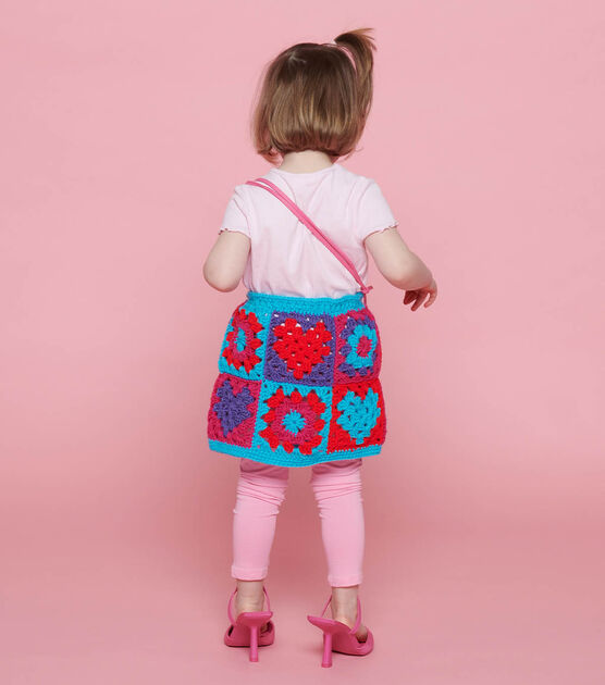 Red Heart Super Saver Crochet Girls Granny Skirt, image 3