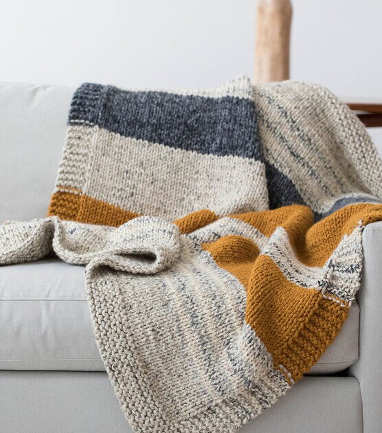 How To Make Wool-Ease Thick & Quick Simple Striped Afghan Online