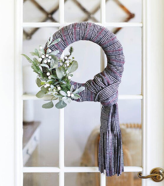 How To Make Scarf Wrapped Floral Wreath Online