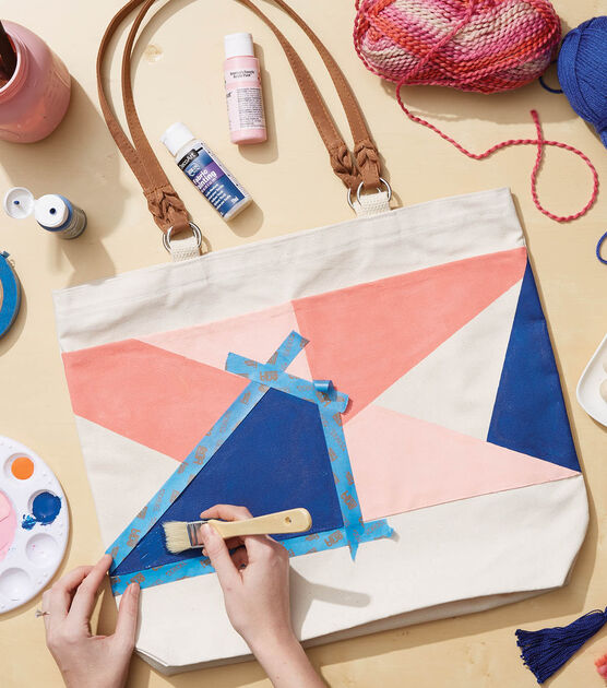 Painted Canvas Tote Bag