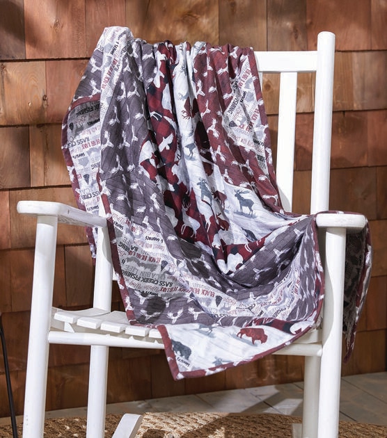 Diagonal Wilderness Flannel Quilt