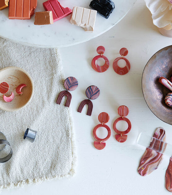 Marbled Polymer Clay Jewelry