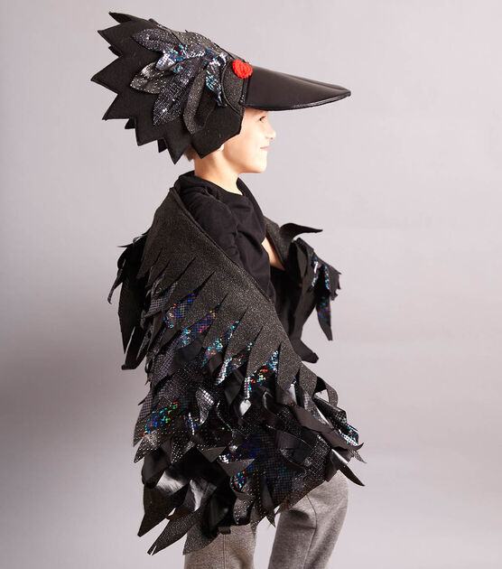 Crow Headpiece with Crochet Eyes