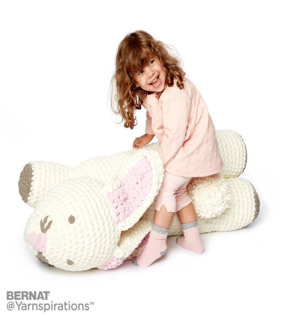 Bernat Crochet Bunny Floor Pillow, image 3