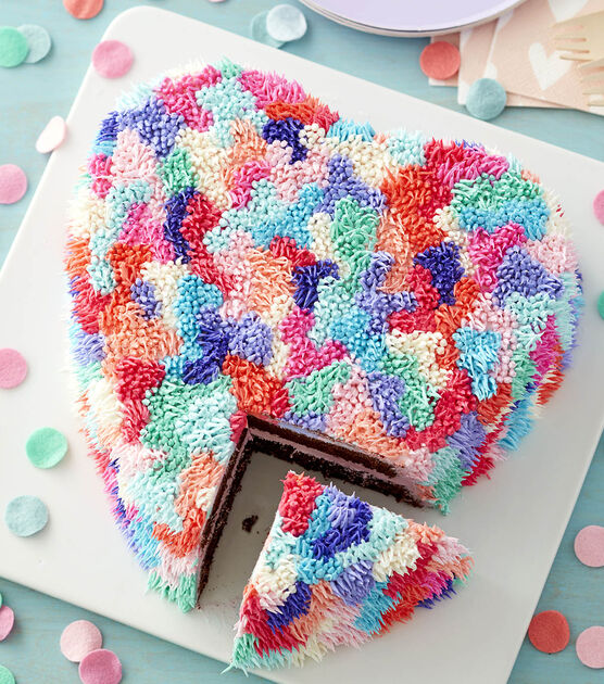 Shaggy Heart Valentine's Day Cake, image 2