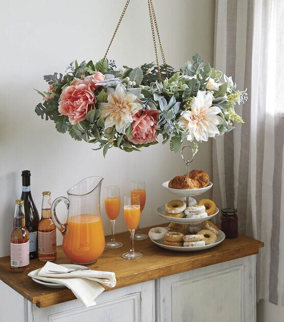 Spring Floral Hanging Chandelier