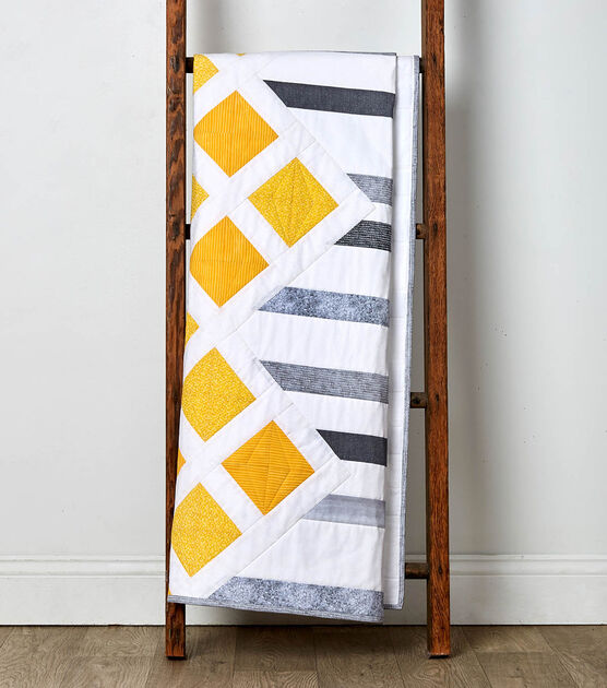 Yellow, Gray and White Quilt