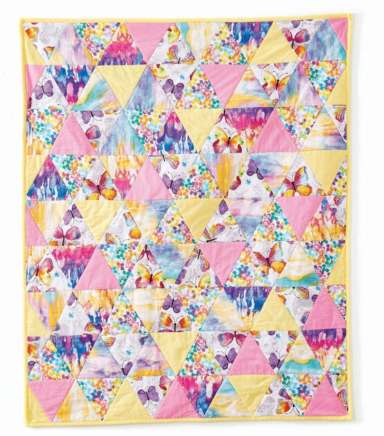 Flannel Sunny and Bright Triangle Quilt