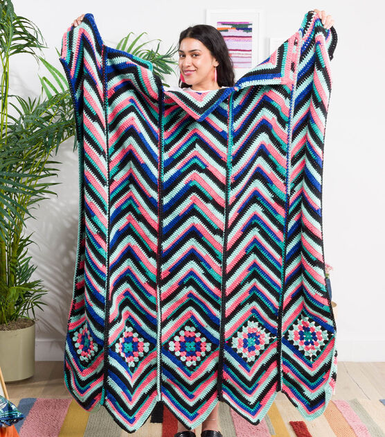 Diamond Edge Crochet Blanket