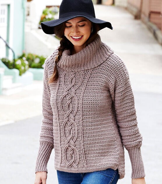 How To Crochet An Entwined Chic Cable Sweater | JOANN