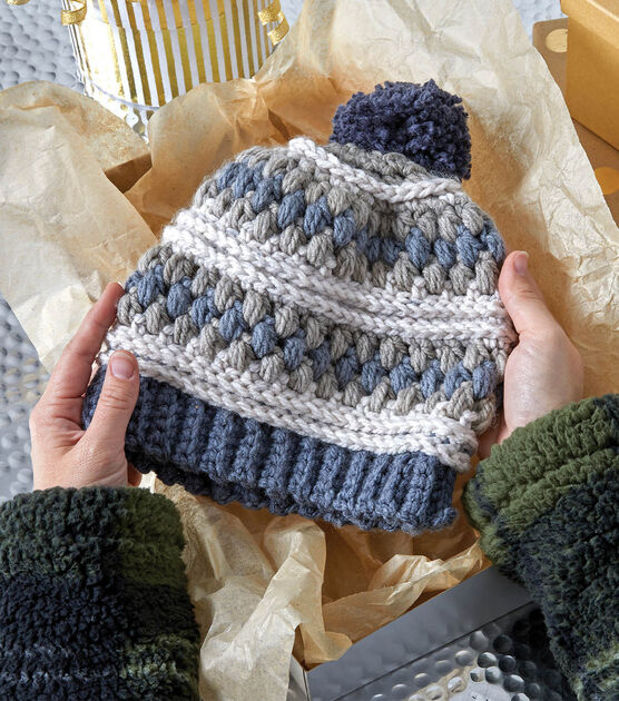 Glitter Plaid Pom Knit Hat- 2 Colors! - North Threads