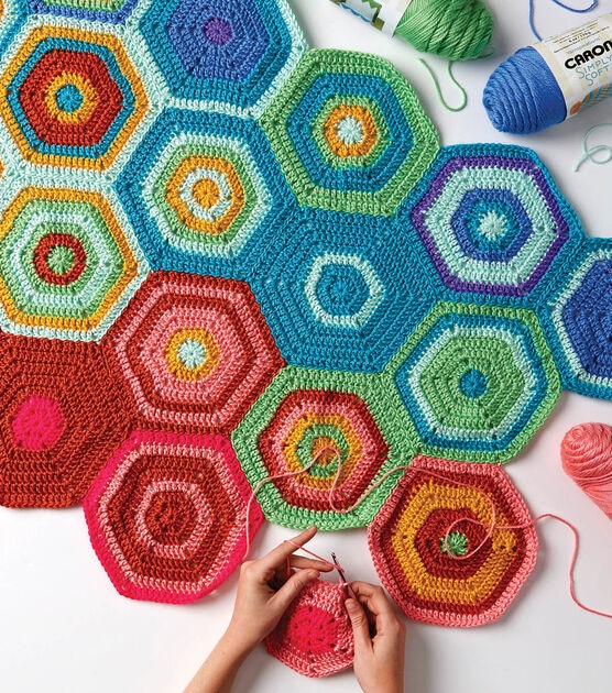 How To Make One A Day Crochet Hexagon Temperature Blanket Online | JOANN