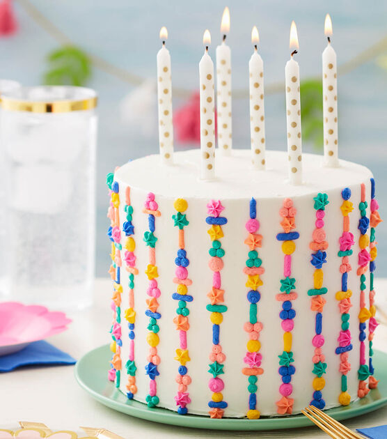 Totally Textured Stripe Birthday Cake