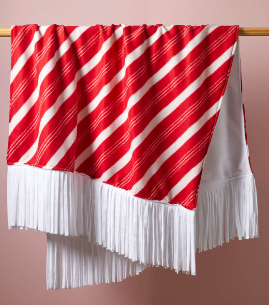 Fringe Fleece Throw Blanket, image 2