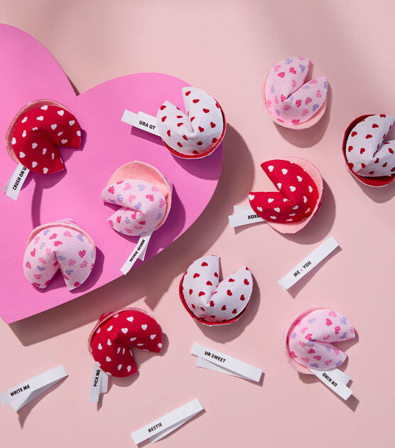 Fabric Fortune Cookie Valentines