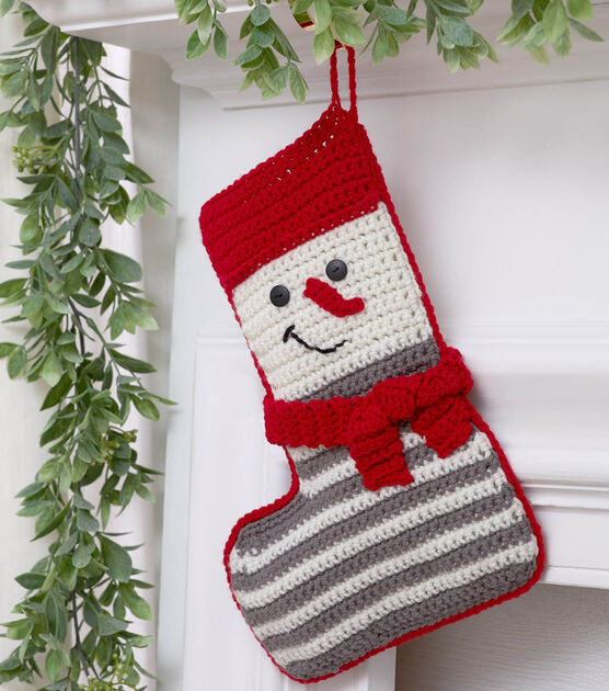 Crochet Snowman Stocking
