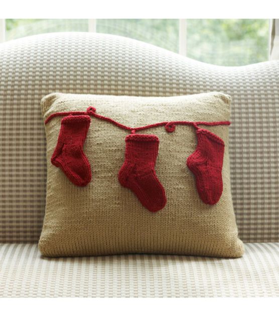 How To Make A Red Heart Holiday Pillow With Stockings