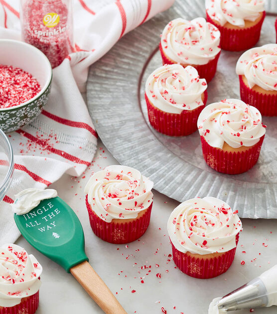 Sweet Peppermint Topped Cupcakes