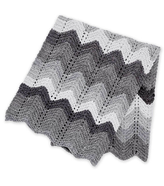 Bernat Blanket Ombre Beginner Knit Chevron Throw, image 2