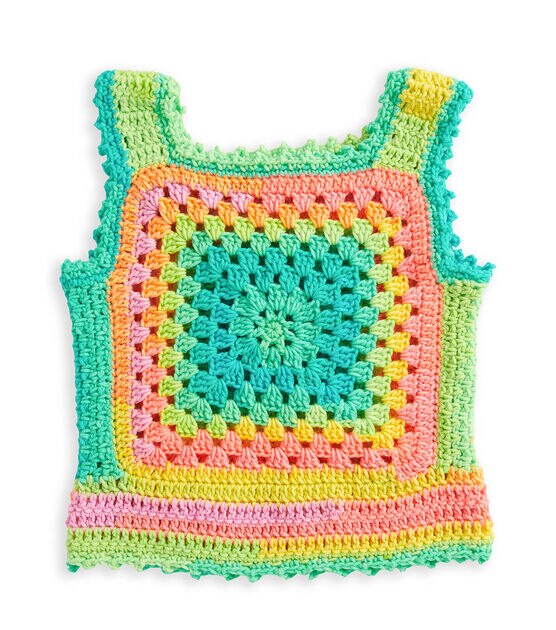 How To Make Red Heart Granny Square Crochet Retro Top Online