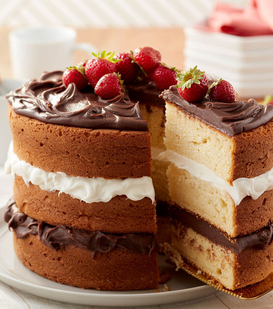 Simply Chocolate and Vanilla Layer Cake