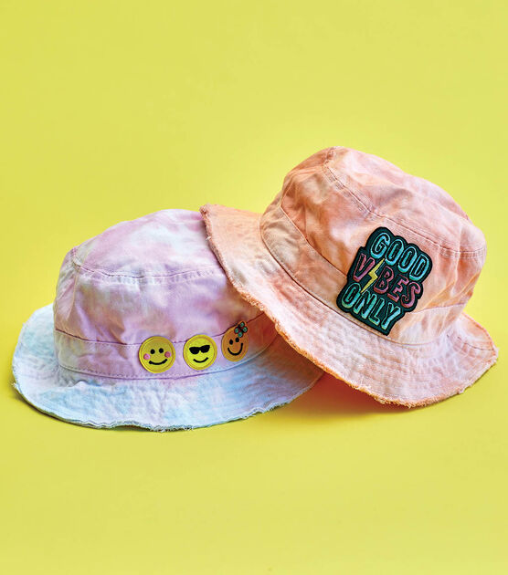Dyed Bucket Hat with Patch, image 1