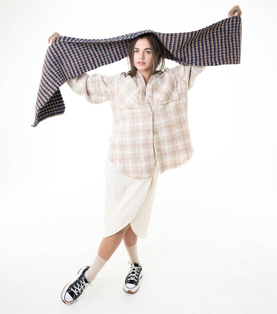 Local Grown Crochet Houndstooth Scarf