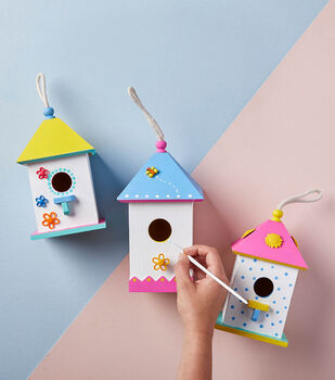 Make Painted Bird Houses