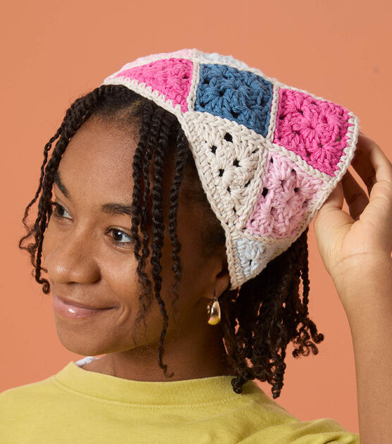 Crochet Granny Square Bandana