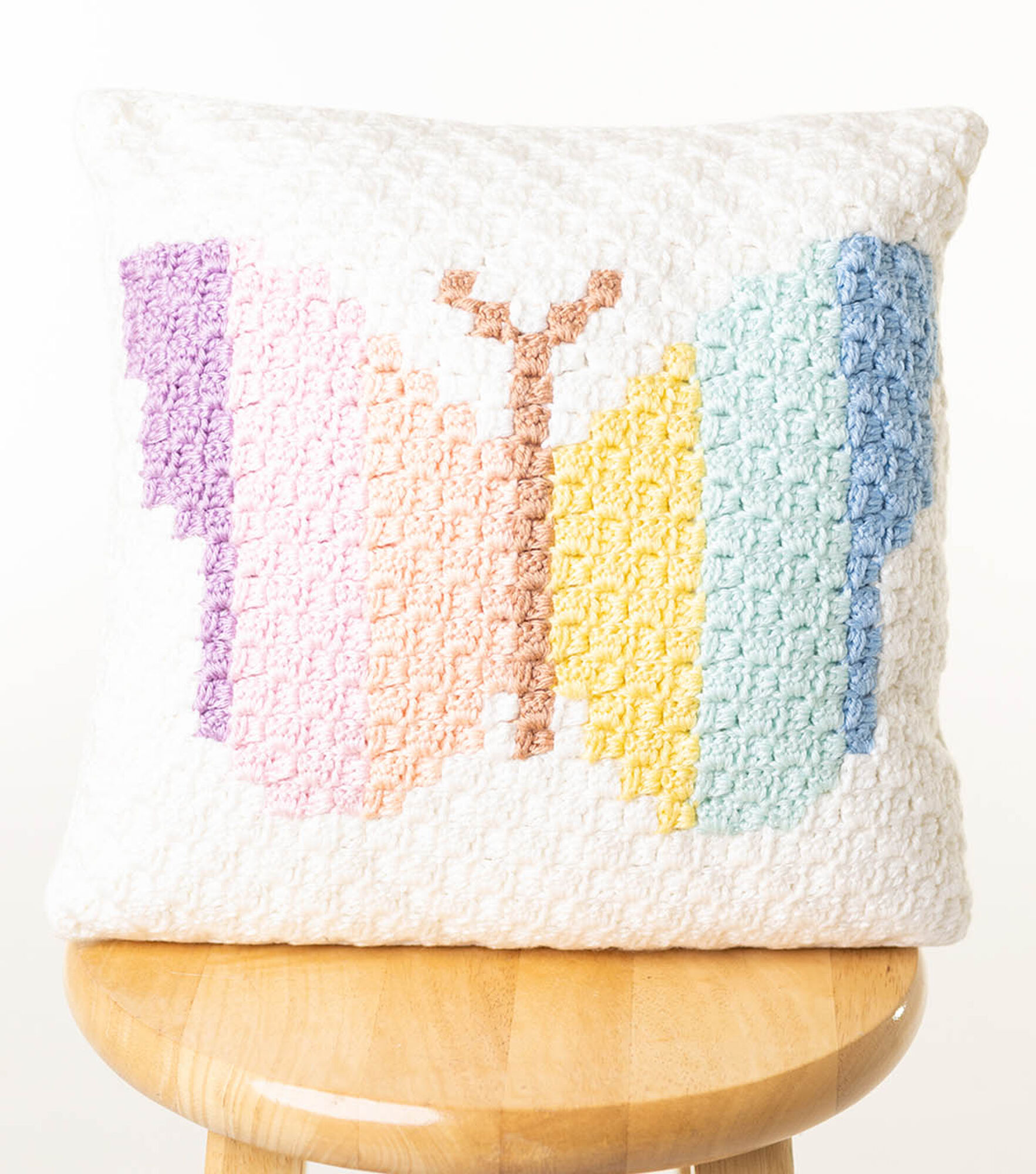 Lion Brand Basic Stitch Anti-Pill Butterfly Pillow