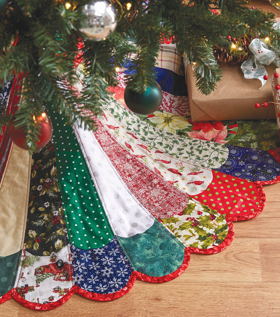 48" Mixed Colors Quilted Tree Skirt