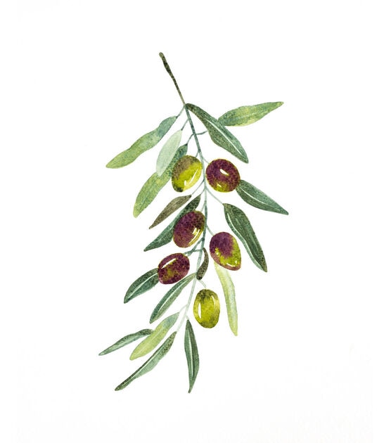 Olives Watercolor Art, image 8