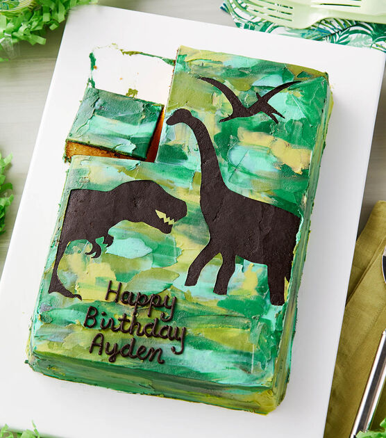 Dino-riffic Sheet Cake