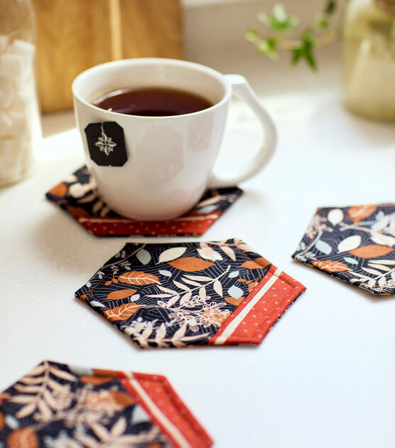 Quilted Hexagon Coasters