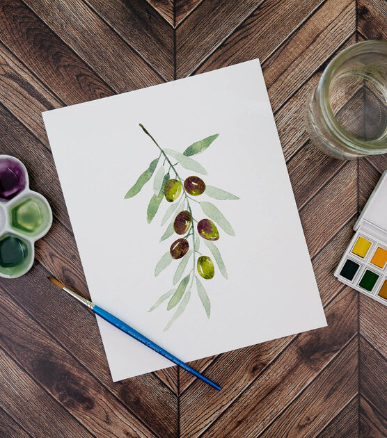 Olives Watercolor Art, image 5