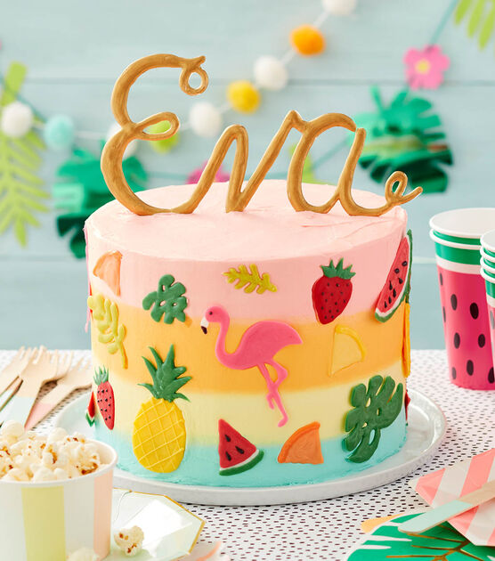 Tropical Time Birthday Cake