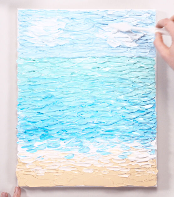 How To Make Layered Beach Impasto Painting Online