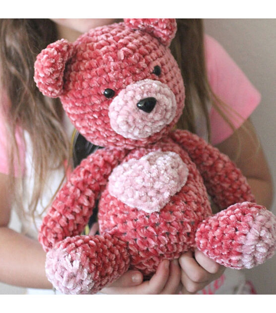 Bernat Velvet Valentine Crochet Bear